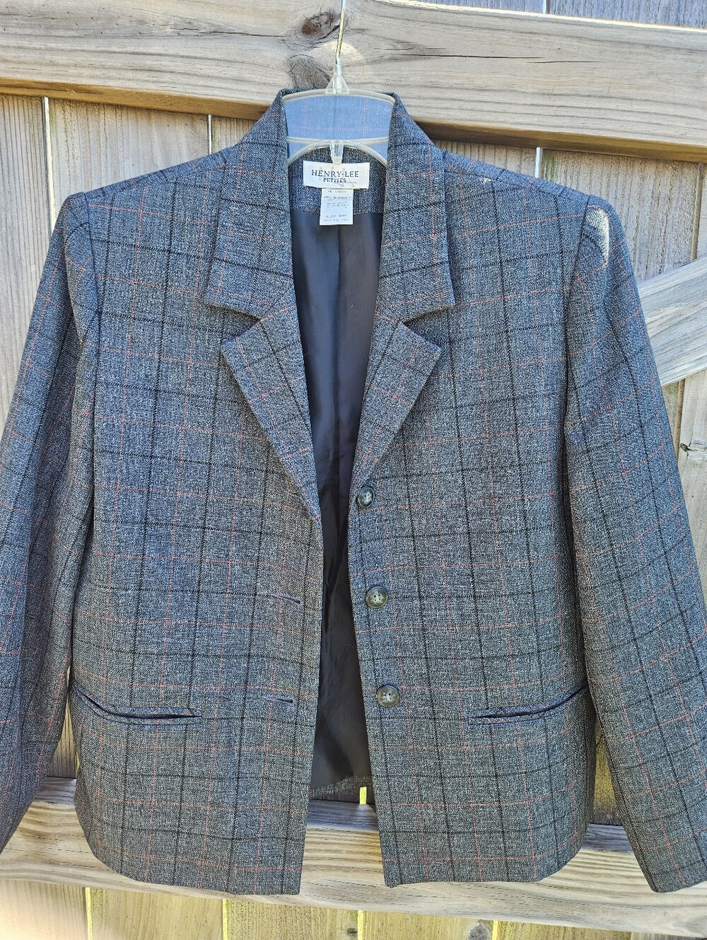 Henry Lee Women's Vintage Petite Plaid Blazer Size 10P